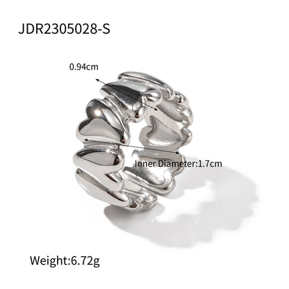 Stainless Steel Gold Color trendy Rings for Women