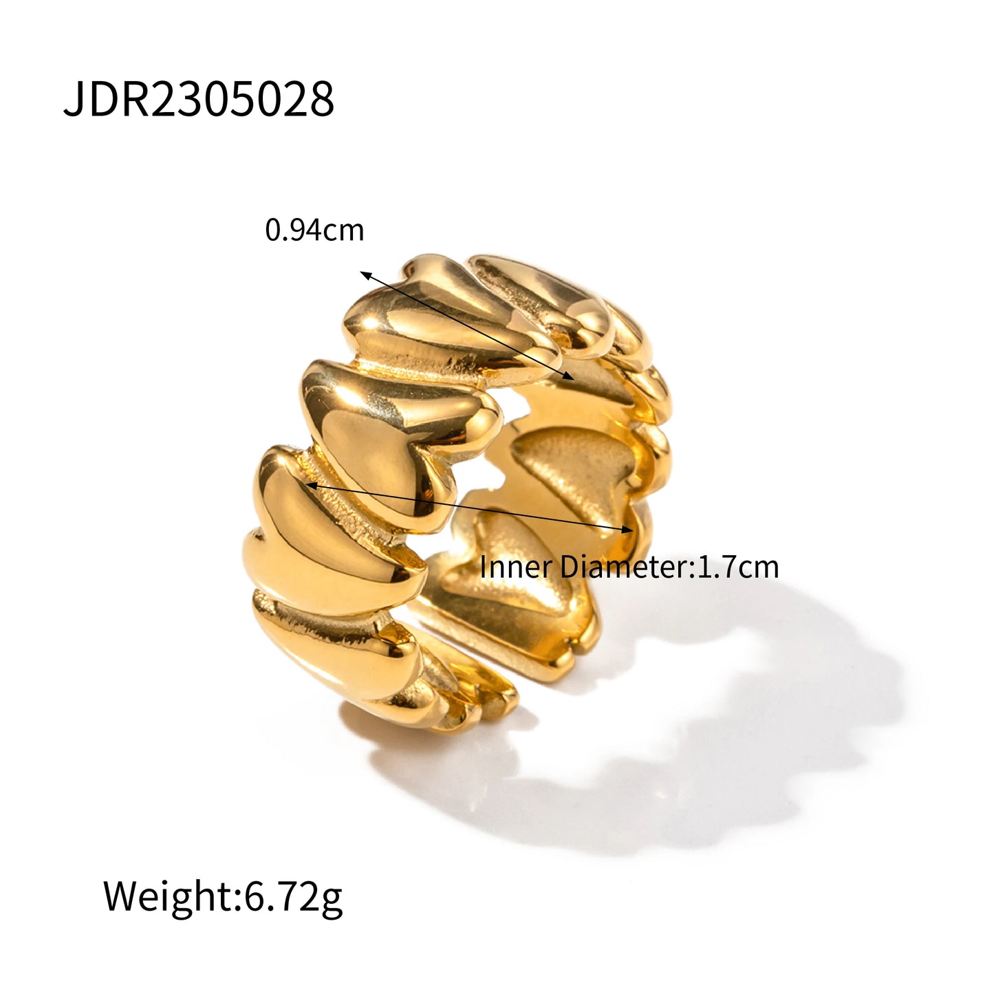 Stainless Steel Gold Color trendy Rings for Women