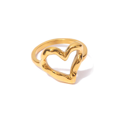 Gold Plated 316L Stainless Steel Trendy Rings