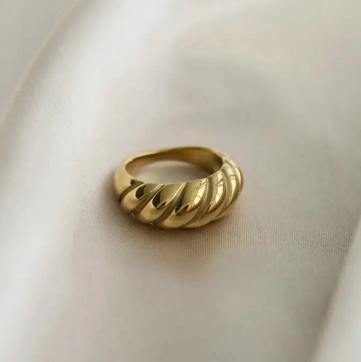 Gold Plated 316L Stainless Steel Trendy Rings