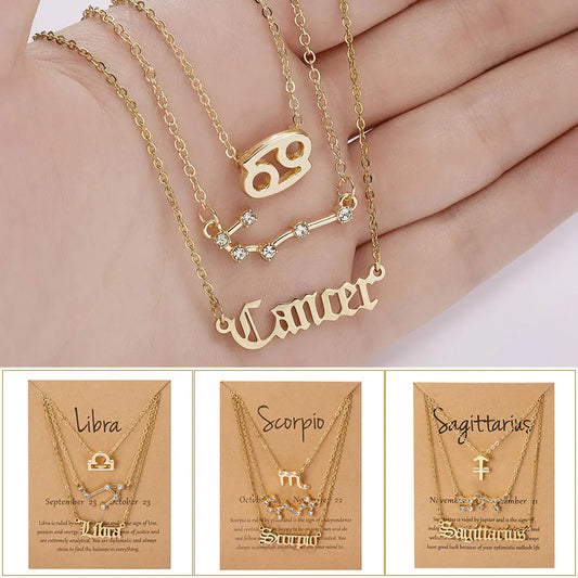 12 Constellation Zodiac Necklace