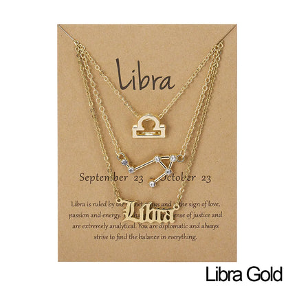 12 Constellation Zodiac Necklace