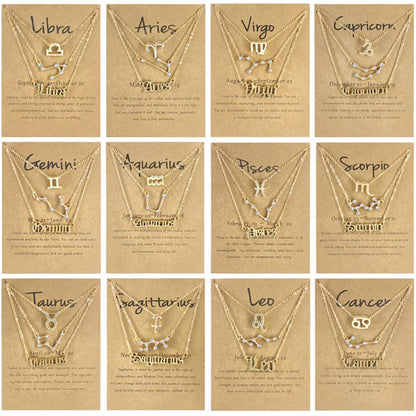 12 Constellation Zodiac Necklace