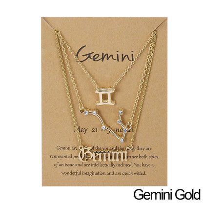 12 Constellation Zodiac Necklace