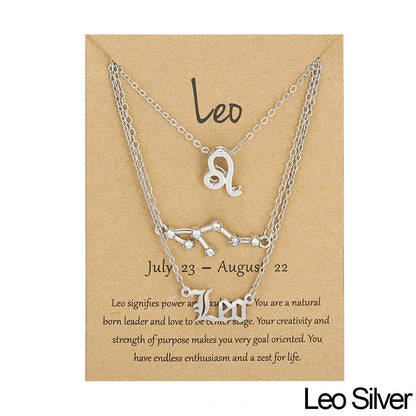 12 Constellation Zodiac Necklace