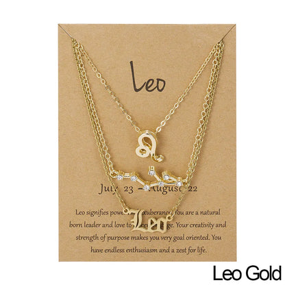 12 Constellation Zodiac Necklace