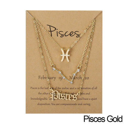 12 Constellation Zodiac Necklace