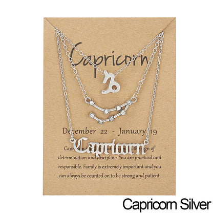 12 Constellation Zodiac Necklace