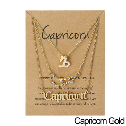 12 Constellation Zodiac Necklace