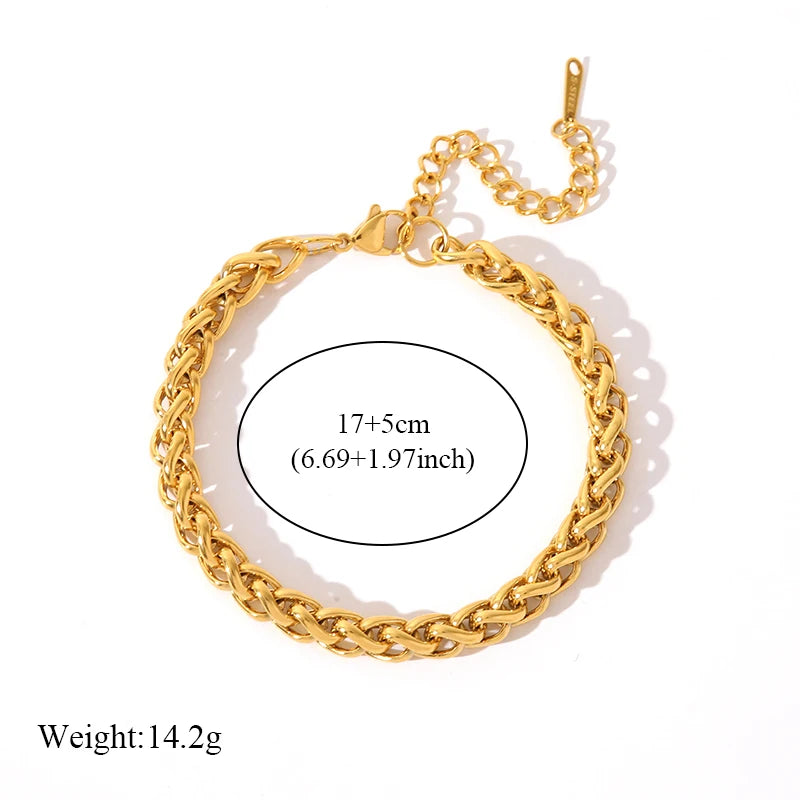 316L Stainless Steel Twisted Bracelet Bangles For Women