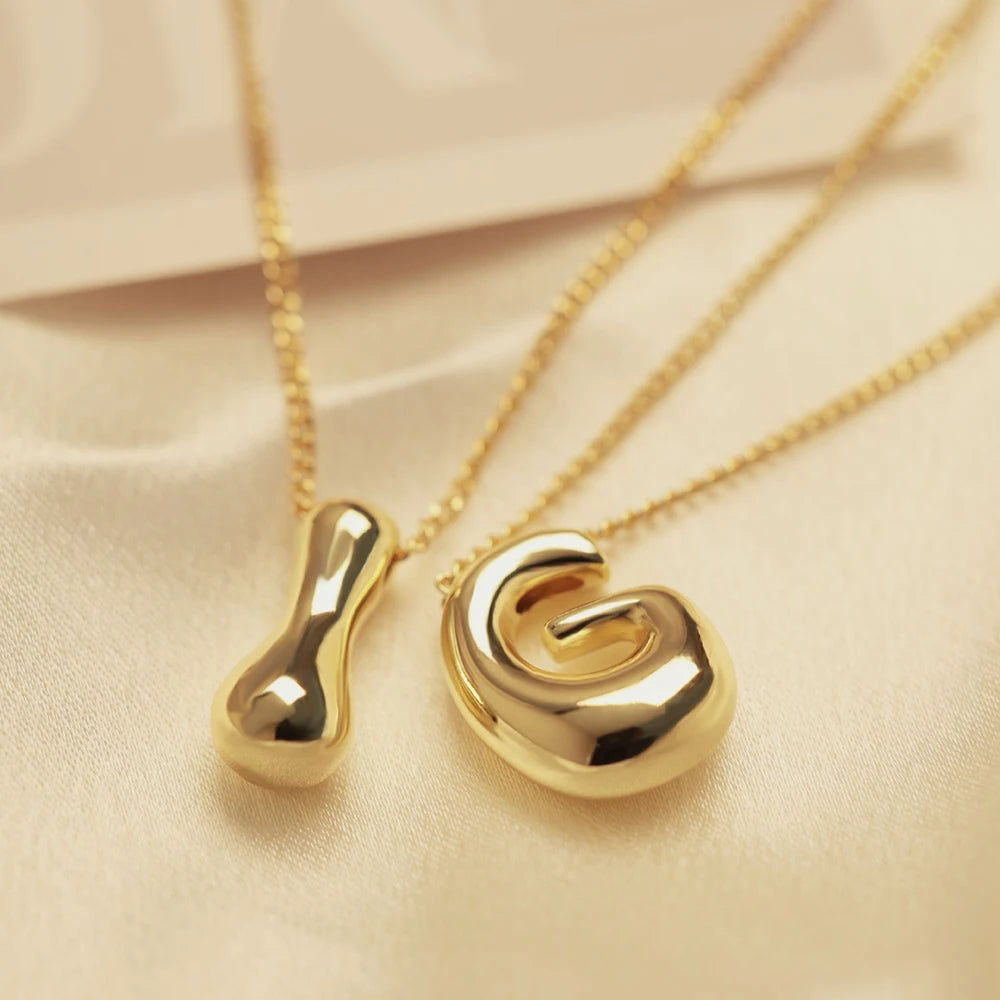 Golden Color Stainless Steel letters Necklace For Women&Girls