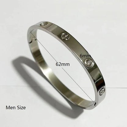 New Designed Stainless Steel And Zircon Bangle For Woman