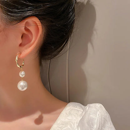 New Trend Minimalist Pearl Long Earrings