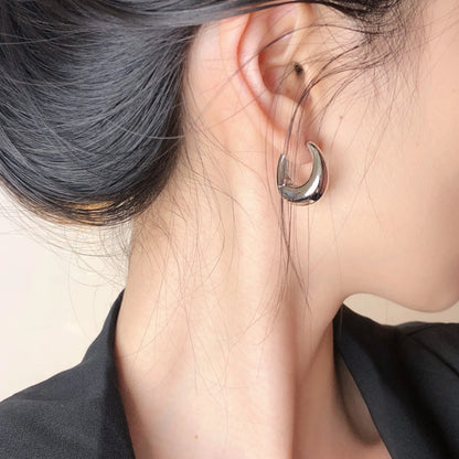 Stainless Steel Chunky Hoop Earrings For Women