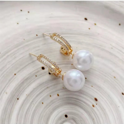 New Trend Minimalist Pearl Long Earrings