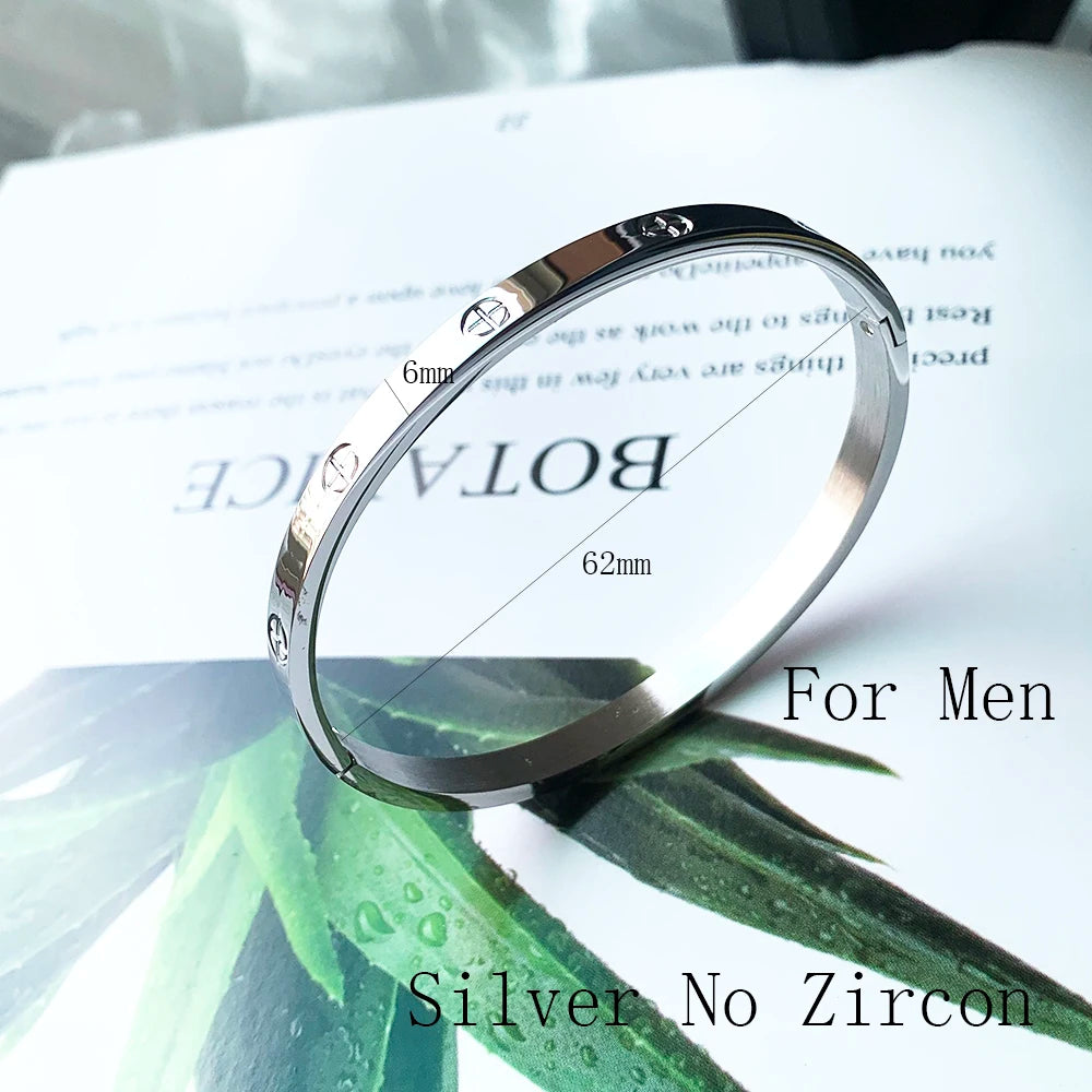 New Designed Stainless Steel And Zircon Bangle For Woman