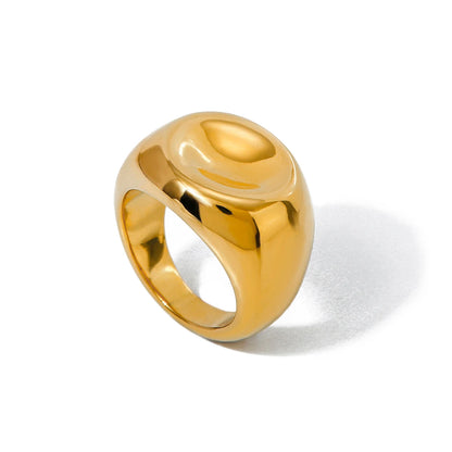 Gold Plated 316L Stainless Steel Trendy Rings