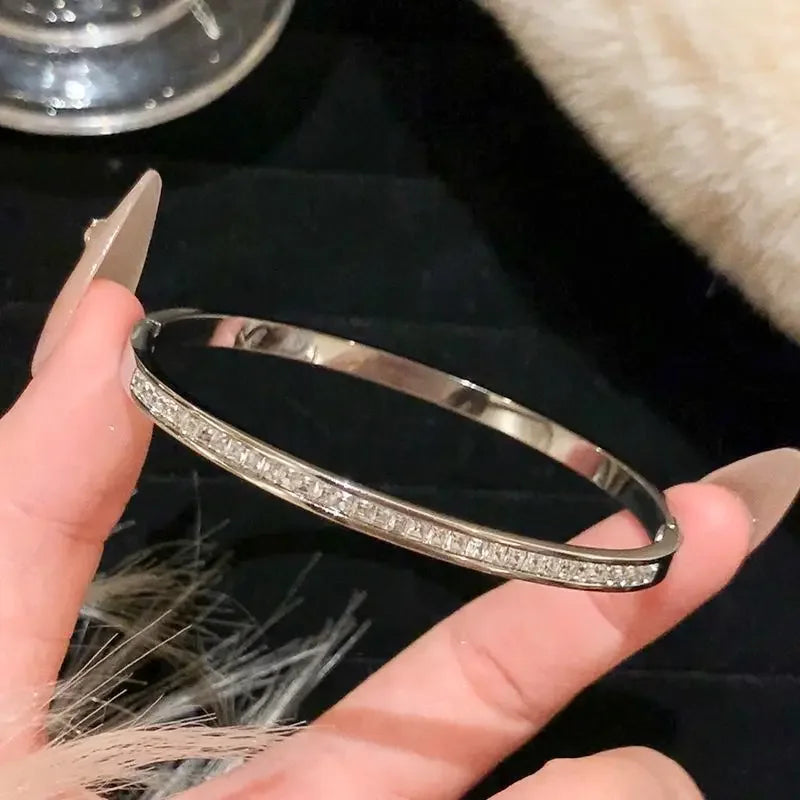 Silver Color Bangles Bracelet For Women