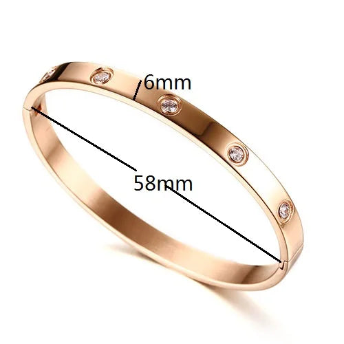 New Designed Stainless Steel And Zircon Bangle For Woman