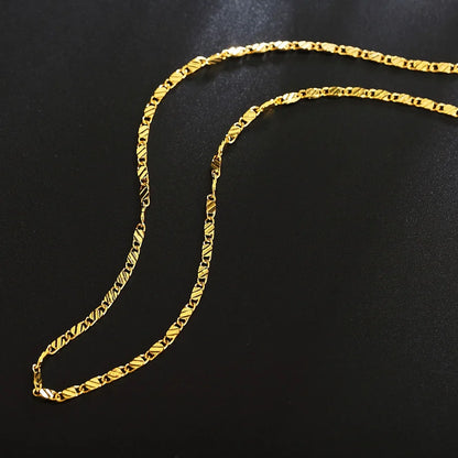 Gold/Silver Chain Necklace For Women&Men