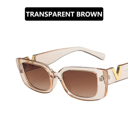 Retro Rectangle Vintage Sunglasses For Women