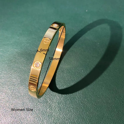 New Designed Stainless Steel And Zircon Bangle For Woman