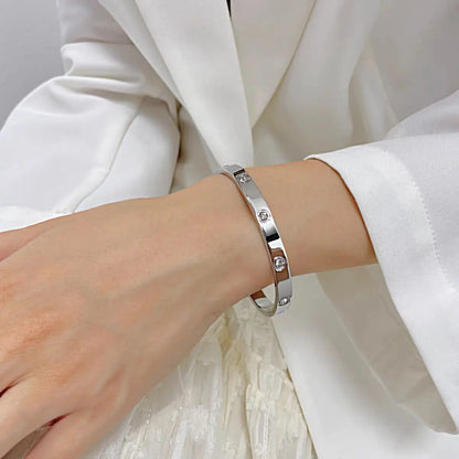 Silver Color Bangles Bracelet For Women