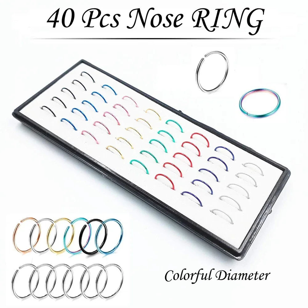 Crystal Stainless Steel Nose Stud Piercing For Women