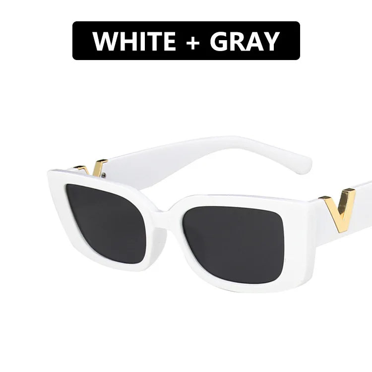 Retro Rectangle Vintage Sunglasses For Women