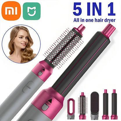 5 in 1 Hair Dryer Hot Comb Set Professional Curling Iron Hair Straightener Styling Tool