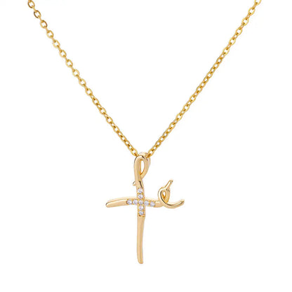 Zircon Cross Necklace For Women