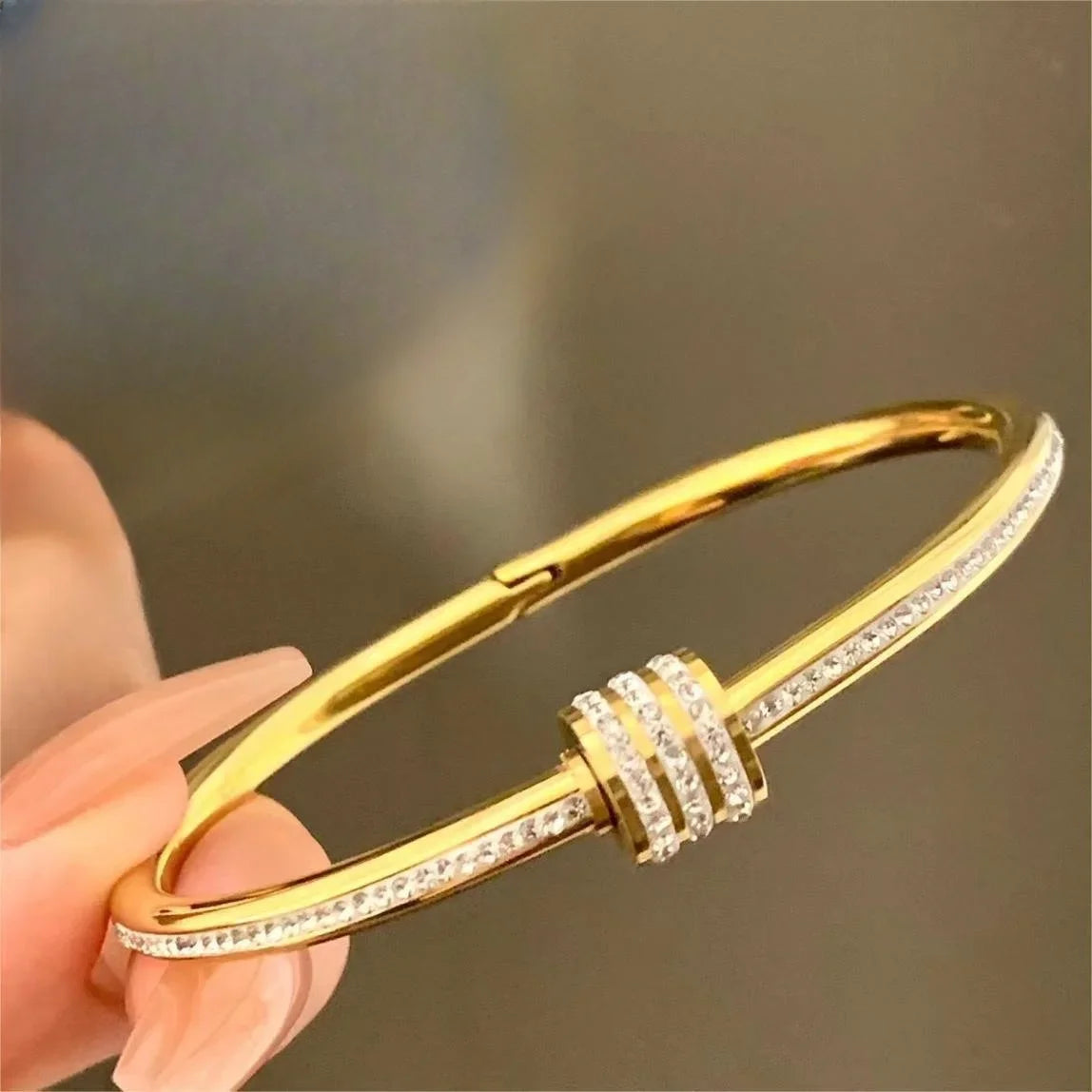 Silver Color Bangles Bracelet For Women