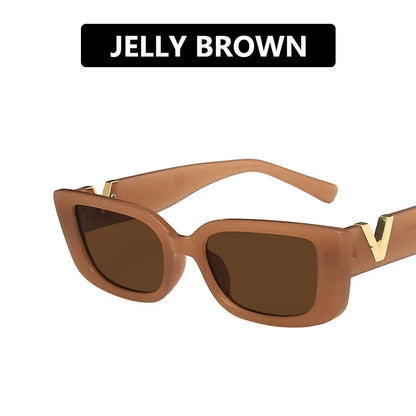 Retro Rectangle Vintage Sunglasses For Women