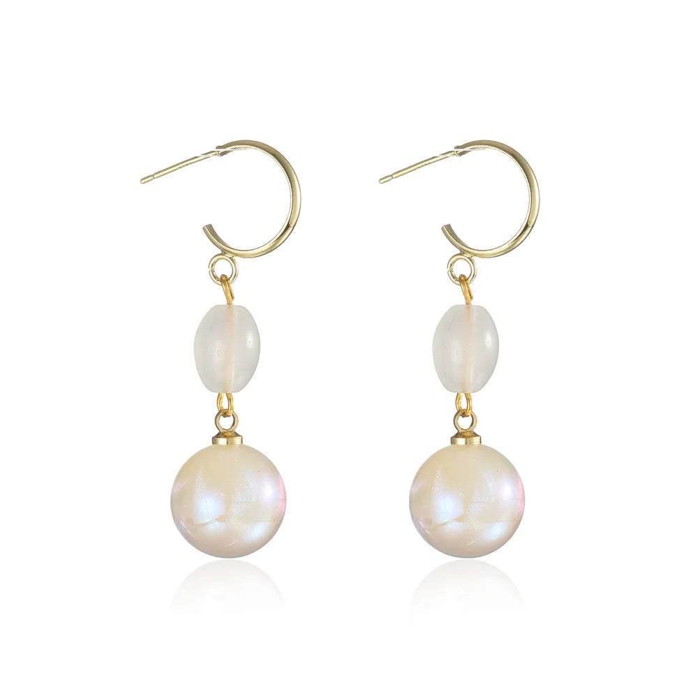 New Trend Minimalist Pearl Long Earrings