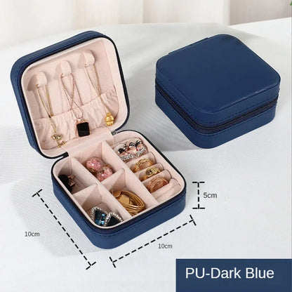 Jewelry Organizer Display Travel Jewelry Case Boxes Portable Jewelry Box Leather Storage