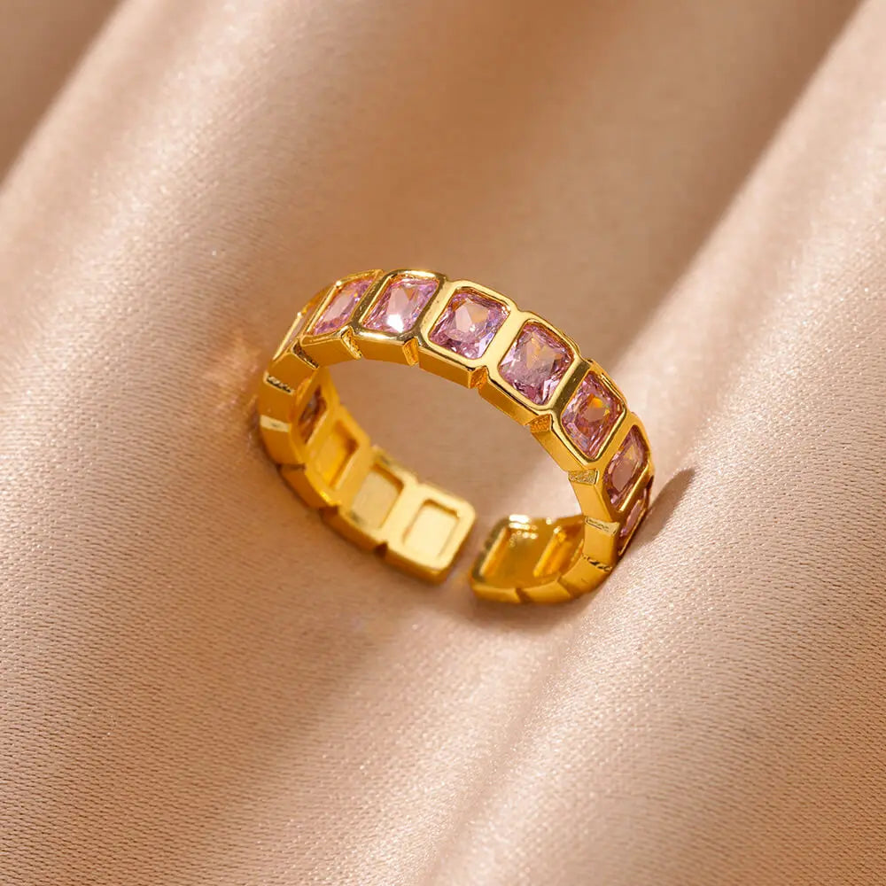 Colorful Cubic Boho Ring For Women