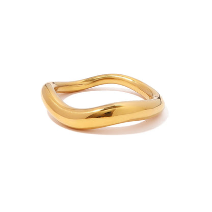 Gold Plated 316L Stainless Steel Trendy Rings