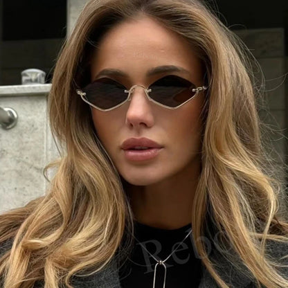 Fashion Small Polygonal Luxury Sunglasses For Women