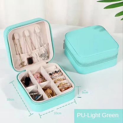 Jewelry Organizer Display Travel Jewelry Case Boxes Portable Jewelry Box Leather Storage