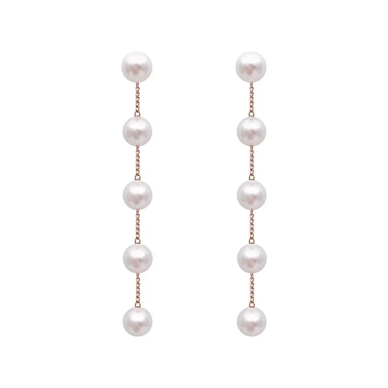 New Trend Minimalist Pearl Long Earrings