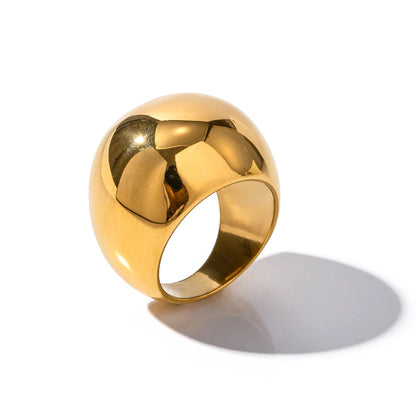 Gold Plated 316L Stainless Steel Trendy Rings