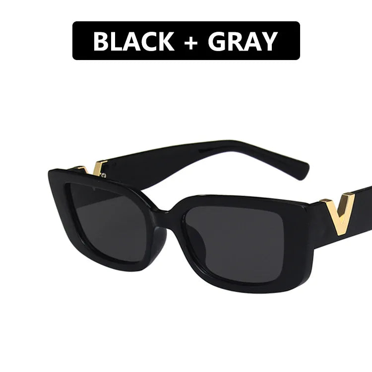 Retro Rectangle Vintage Sunglasses For Women