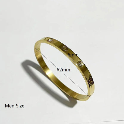 New Designed Stainless Steel And Zircon Bangle For Woman