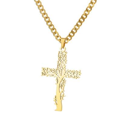 Zircon Cross Necklace For Women