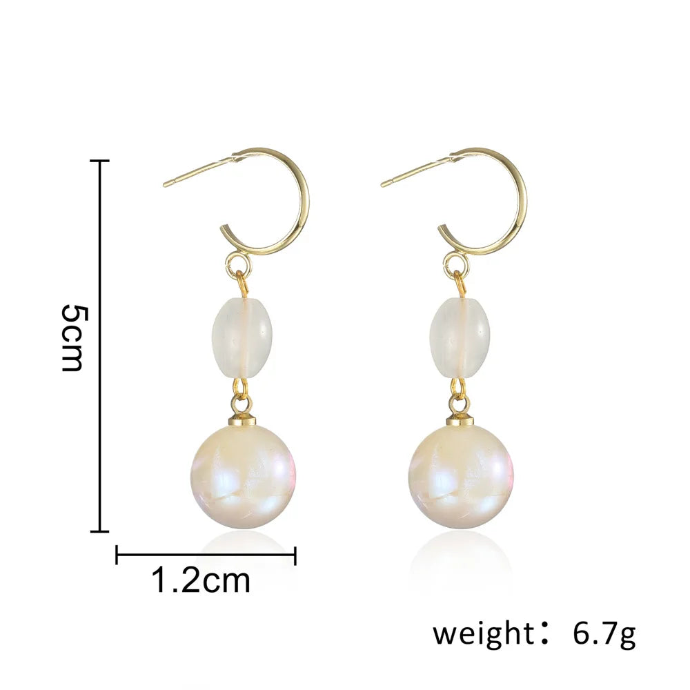 New Trend Minimalist Pearl Long Earrings