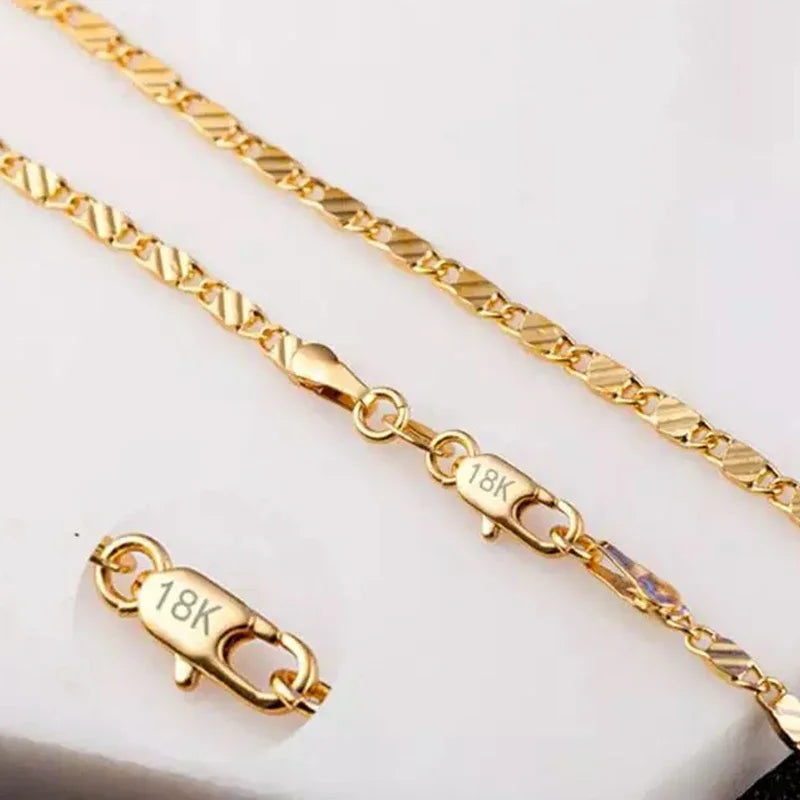 Gold/Silver Chain Necklace For Women&Men