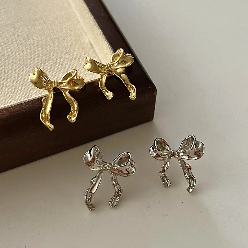 Bow Knot Earrings Women's Simple Elegant Jewelry