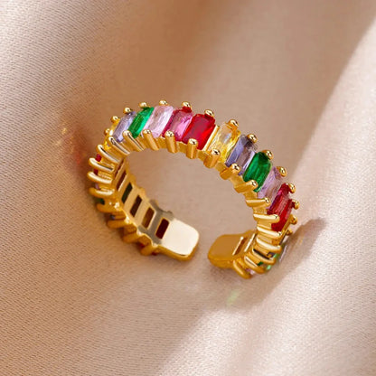 Colorful Cubic Boho Ring For Women