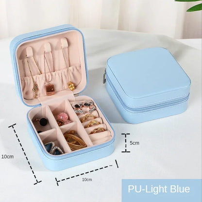 Jewelry Organizer Display Travel Jewelry Case Boxes Portable Jewelry Box Leather Storage