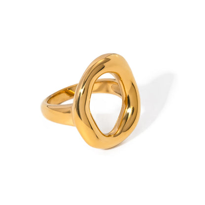 Gold Plated 316L Stainless Steel Trendy Rings